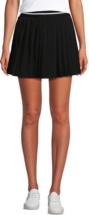 Lands End Active Woven Pleated Skort in Black at Nordstrom, Size X-Small