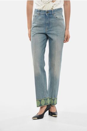 Valentino Jeans Regular Fit con Ricamo alla Caviglia 26cm Valentino