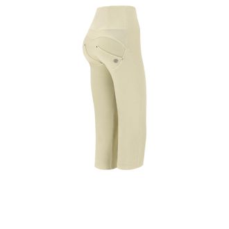 Freddy Pantaloni push up WR.UP capri a vita alta tinti in capo in tessuto navetta
