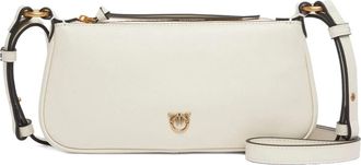 Pinko Zijden Half Moon Baguette Handtas - Dames - Schoudertassen - Wit - ONE Size - Tassen