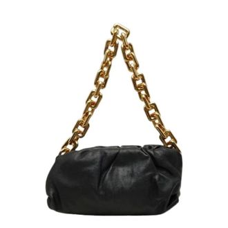 Bottega Veneta Pre-owned Clutch Bag - Dames - Pre-owned - Zwart - Maat: ONE Size Leer