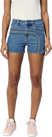 Dear John Denim Rainbow Row Gigi Shorts In Medium Wash