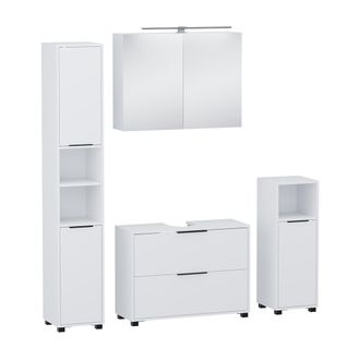 Vicco Conjunto De Muebles De Ba&ntilde;o Alina, Blanco, 4 Partes, Vicco