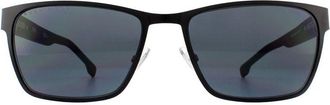 HUGO BOSS Mens Sunglasses 1038/S 003 IR Matt Black Grey Metal - One Size