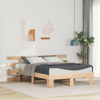 Berkfield Home with Drawer Brown 120 x 190 cm Solid pine wood in Beige