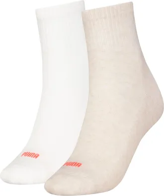 Puma Calzini corti PUMA Heart in confezione doppia da donna, Accessori, Beige, 39-42