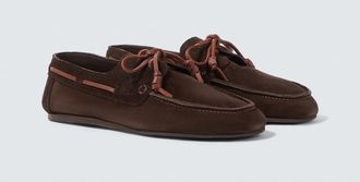 Ancient Greek Sandals Pliario suede boat shoes
