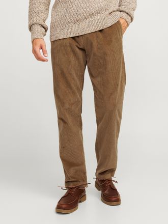 Jack & Jones Jogginghose JACK & JONES JPSTKANE CORDUROY JOGGER SN, Herren, Gr. XS, N-Gr, braun (elmwood), Web, Obermaterial: 100% Baumwolle, unifarben, relaxed fit