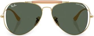 Ray-Ban Sunglasses, unisex, Yellow, Size: 58 MM The Outdoorsman Sunglasses