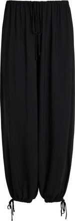 Tove Estelia Draped Barrel-leg Crepe Trousers - Black - 38 (UK10 / S)