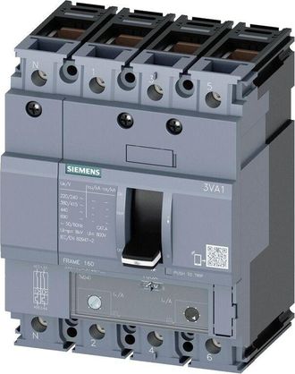 SIEMENS 3x160a+n/2 25ka Interruptor Autom&aacute;tico De Caja Moldeada Tm240 3va11 3va11163ff460aa0
