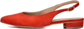 Lina Locchi Elegante Slingbacks voor lente en zomer - Dames - Ballerinas - Rood - 38 EU - Linnen - Schoenen