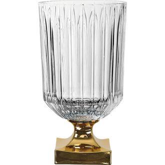 Nachtmann Minerva 12 Vase with Golden Foot in Clear at Nordstrom