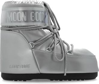 Moon Boot Sneeuwlaarzen Icon Laag Glans - Dames - Winterlaarzen - Grijs - 40 EU - Leer - Schoenen