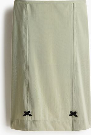 H&M Meshjupe mit Zierschleifen - Green