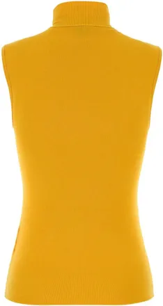 Loewe Womens Ribbed Viscose Tank Top Yellow Polyester Nylon Tops