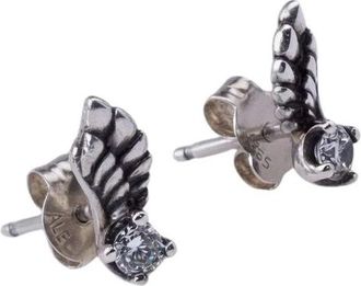 Pandora Sprankelende Engelenvleugel Oorbellen - Dames - Oorbellen - Grijs - ONE Size - Accessoires
