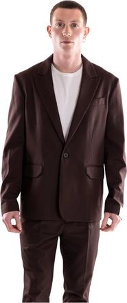 Paolo Pecora Licht Katoenmix Jas - Heren - Blazers - Bruin - XL - Katoen - Jassen