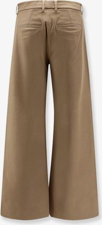 Max Mara Womens Trousers Smmgela Cotton-Blend Beige