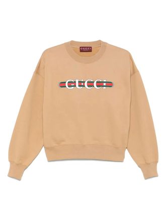 Gucci logo-print sweatshirt - Brown