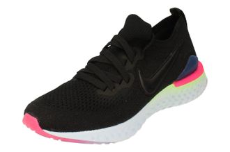 Nike Womens Epic React Flyknit 2 Black Trainers - Size UK 2.5