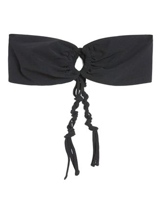 Jil Sander Tangle knot-detail bandeau bikini top - Black