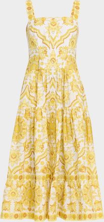 Cara Cara Margarita Sleeveless Tiered Midi Dress