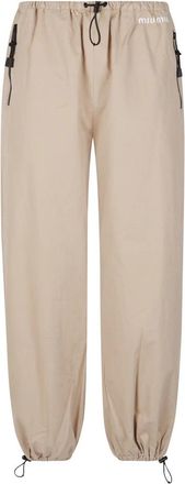 Miu Miu Pantalone - Dames - Sweatpants - Beige - S - Broeken