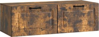 vidaXL Mueble Para Tv De Pared Roble Ahumado 98 X 41 X 30 Cm Vidaxl