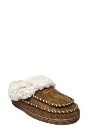 GaaHuu Double Stitched Faux Shearling Lined Slipper in Tan at Nordstrom Rack, Size Medium