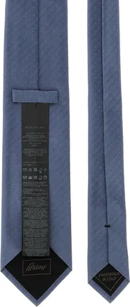 Brioni Silk Jacquard Micro-Polka Dot Necktie - Blue