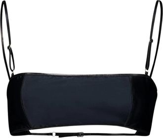 Tom Ford Stretch Satin Bandeau Bralette - Dames - Tops zonder mouwen - Zwart - 3XS - Leer - Tops