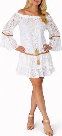 Ranee&rsquo;s Off the Shoulder Eyelet Cover-Up Dress in White at Nordstrom Rack