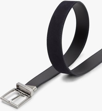 Tommy Hilfiger Mens Reversible Square Buckle Leather Belt - Black - 32