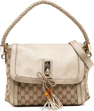 Gucci Borsa a tracolla Bella in tela GG con battente 2016-2025 - Marrone