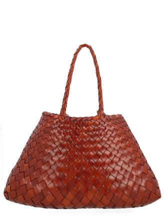 Dragon Diffusion Womens Leather Shoulder Bag Santa Croce Brown