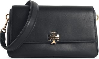 Tory Burch Tory Burch kleine Charlie zwarte su&egrave;de schoudertas
