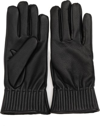 Orciani Hammered Leather Gloves
