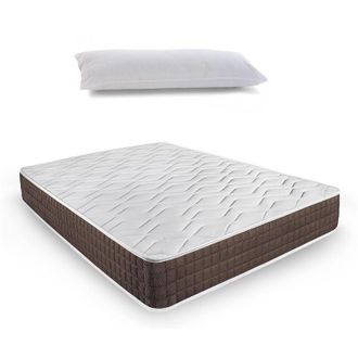 HOGAR 24 Xp25- Colch&oacute;n Viscoel&aacute;stico 120 X 200 Cm + Almohada Tacto Pluma, M&aacute;xima Calidad En Descanso, Confort Y Firmeza Alta, Grosor 30 Cm