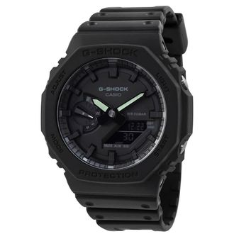 Casio Alarm World Time Quartz Analog-Digital Black Dial Mens Watch GA2100-1A1