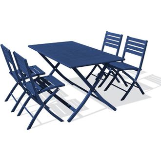 DCB Garden Citygarden - Marius - Conjunto De Comedor De Jard&iacute;n 4 Plazas De Aluminio - City Garden