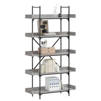 vidaXL Librer&iacute;a 5 Estantes Madera Gris Sonoma 100x33x180,5 Cm Vidaxl