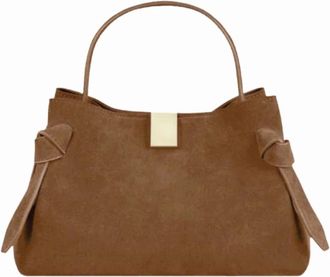 Yuzefi Gyoza Mini Suede - Dames - Handtassen - Bruin - ONE Size - Leer - Tassen