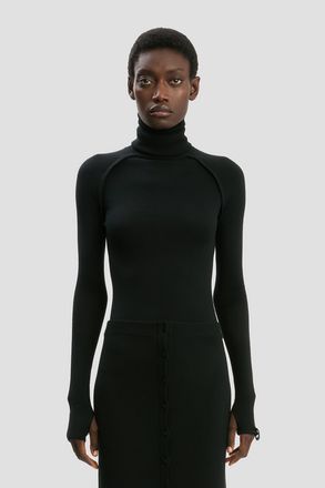 Victoria Beckham High Neck Jumper In Black XS