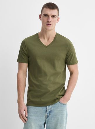 Le 31 Mens 100% organic cotton V-neck T-shirt Standard fit