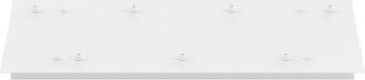 Top-Light Rosone Rettangolare Metallo Bianco 7 Fori 75X35Cm