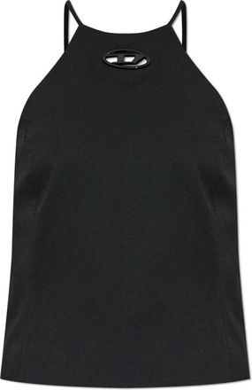 Diesel T-Elma Top - Dames - Tops zonder mouwen - Zwart - 3XS - Leer - Tops