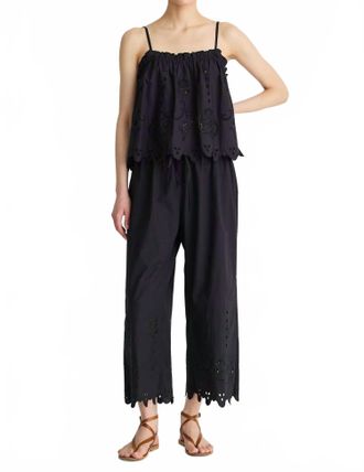 Apiece Apart Womens Embroidered Kari Pull On Pant In Black
