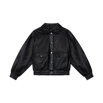 ALIX The Label Alix The Label, Dames, Jassen, Zwart, Maat: XS Leer