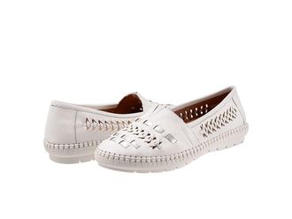 Trotters Rory Womens Shoes White Silver : 9.5 M (B), Leather